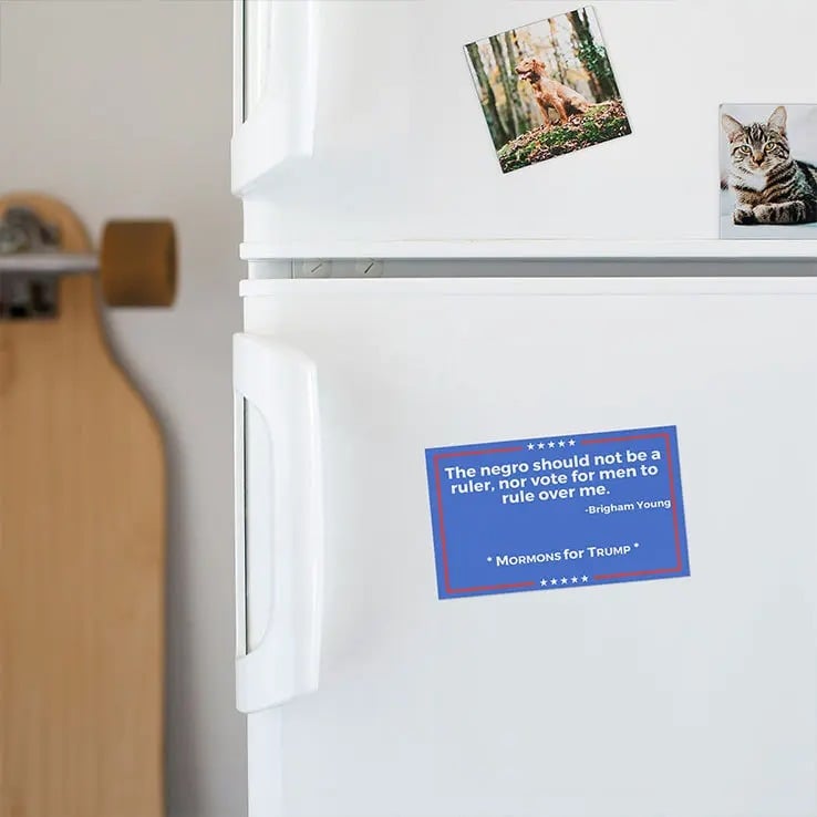 The Negro Should Not Be A Ruler Nor Vote For Men To Rule Over Me Brigham Young Car Magnet The Negro Should Not Be A Ruler Nor Vote For Men To Rule Over Me Brigham Young Car Magnet