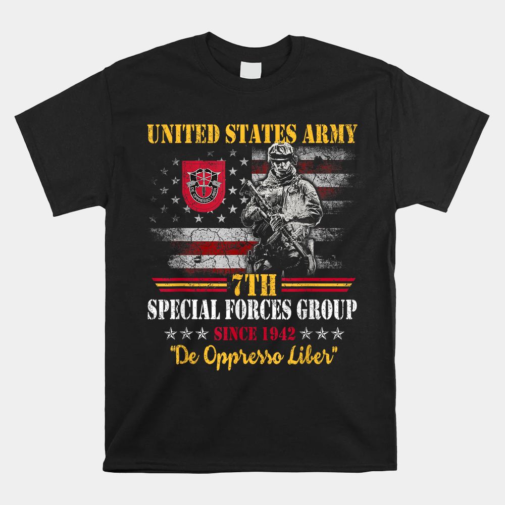 7th Special Forces Group US Flag Veteran 7th SFG Patriotic Shirt 7th Special Forces Group US Flag Veteran 7th SFG Patriotic Shirt