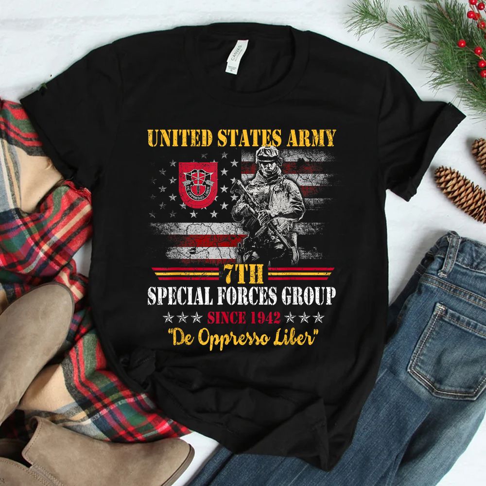 7th Special Forces Group US Flag Veteran 7th SFG Patriotic Shirt 7th Special Forces Group US Flag Veteran 7th SFG Patriotic Shirt