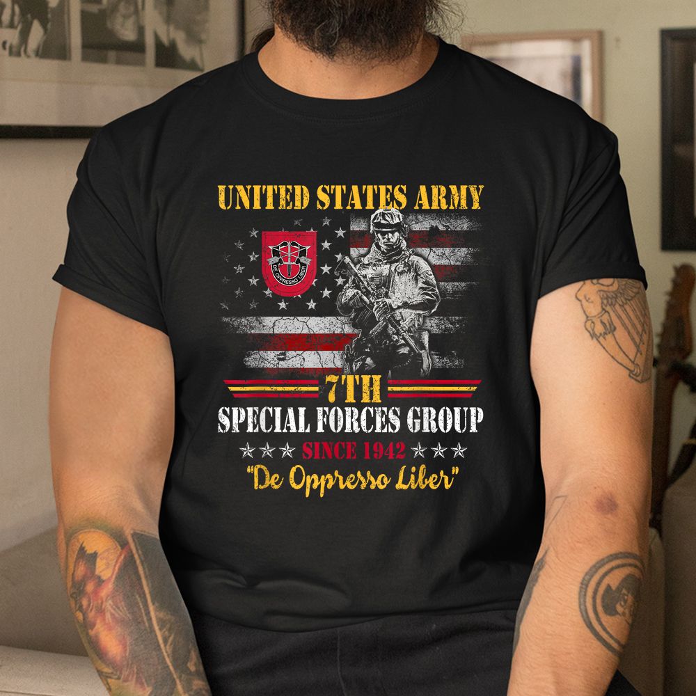 7th Special Forces Group US Flag Veteran 7th SFG Patriotic Shirt 7th Special Forces Group US Flag Veteran 7th SFG Patriotic Shirt
