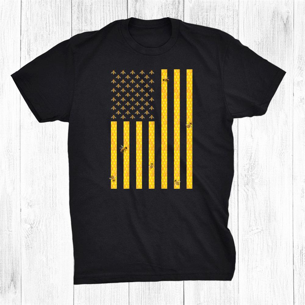 American Flag Honeycomb Honey Bee Beekeeping Beekeeper Shirt American Flag Honeycomb Honey Bee Beekeeping Beekeeper Shirt