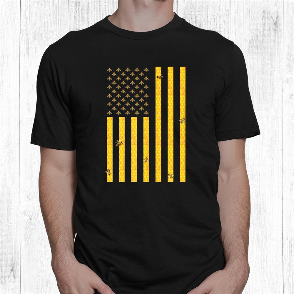 American Flag Honeycomb Honey Bee Beekeeping Beekeeper Shirt American Flag Honeycomb Honey Bee Beekeeping Beekeeper Shirt