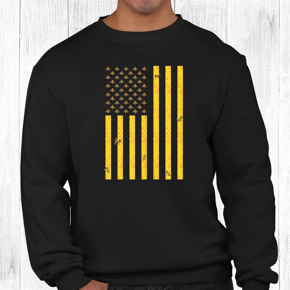 American Flag Honeycomb Honey Bee Beekeeping Beekeeper Shirt American Flag Honeycomb Honey Bee Beekeeping Beekeeper Shirt