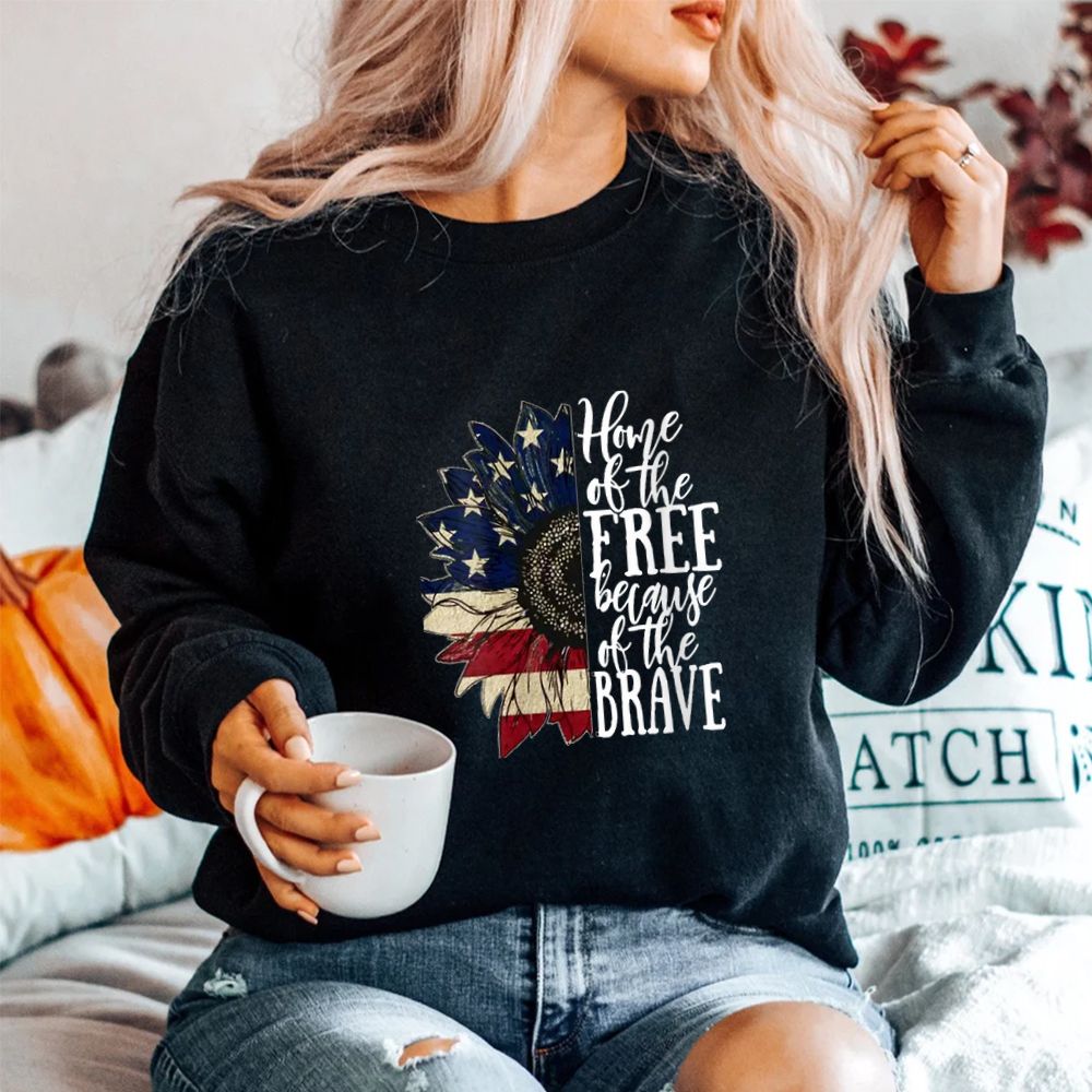 American Flag Patriot Home Of The Free Because Of The Brave Shirt American Flag Patriot Home Of The Free Because Of The Brave Shirt