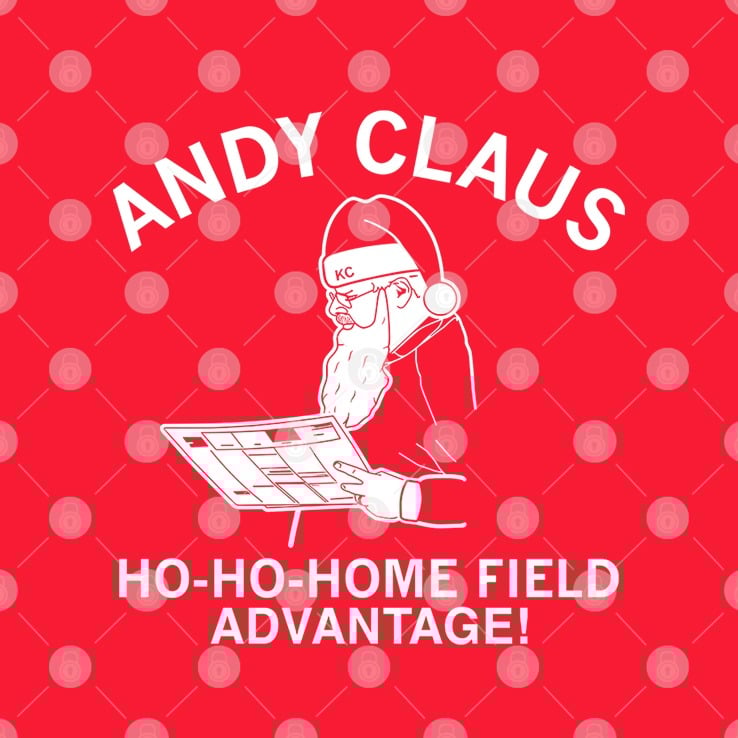Andy Claus Ho-Ho-Home Field Advantage For KC In The Playoffs Shirt Andy Claus Ho-Ho-Home Field Advantage For KC In The Playoffs Shirt
