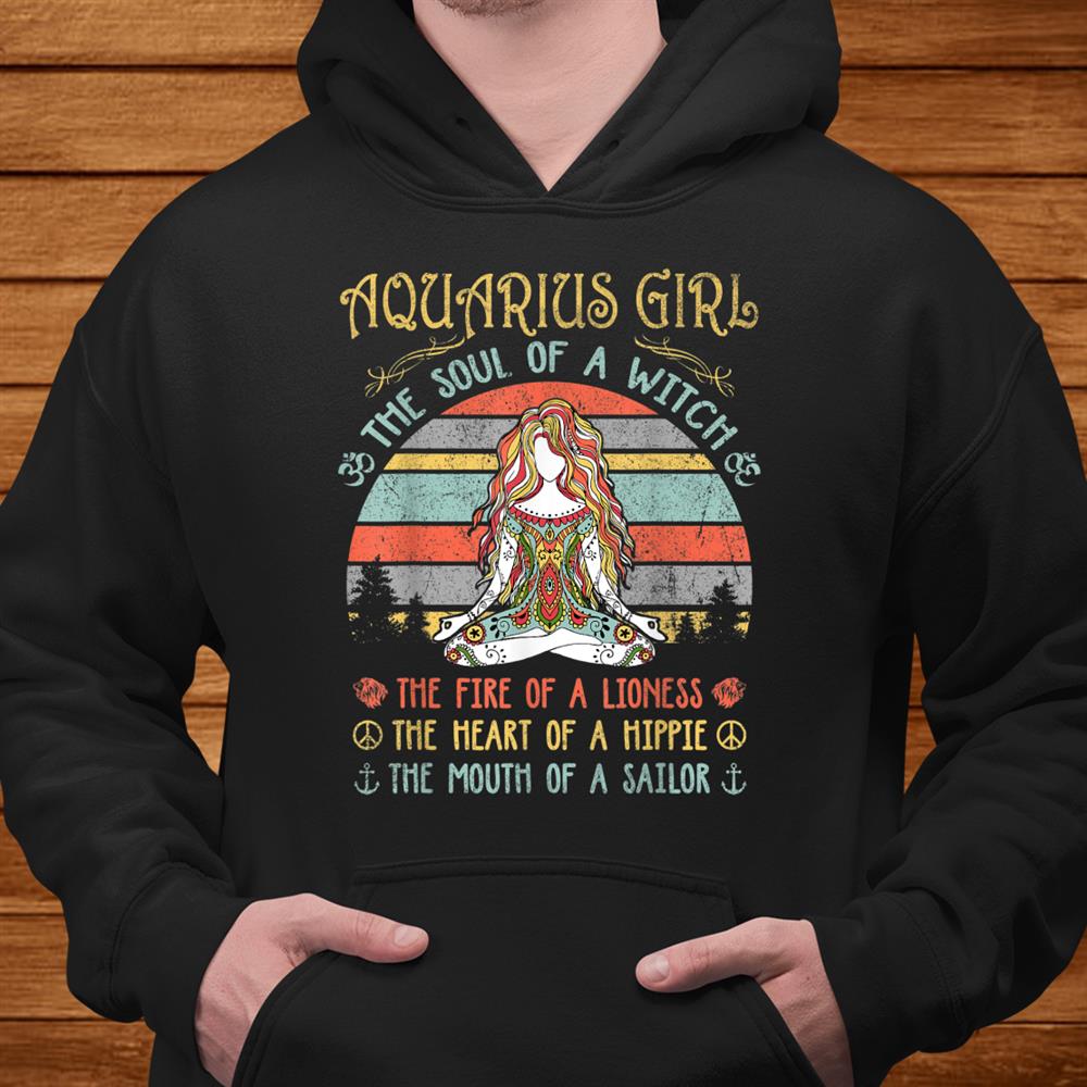 Aquarius Girl The Soul Of A Witch Vintage Yoga Birthday Shirt Aquarius Girl The Soul Of A Witch Vintage Yoga Birthday Shirt