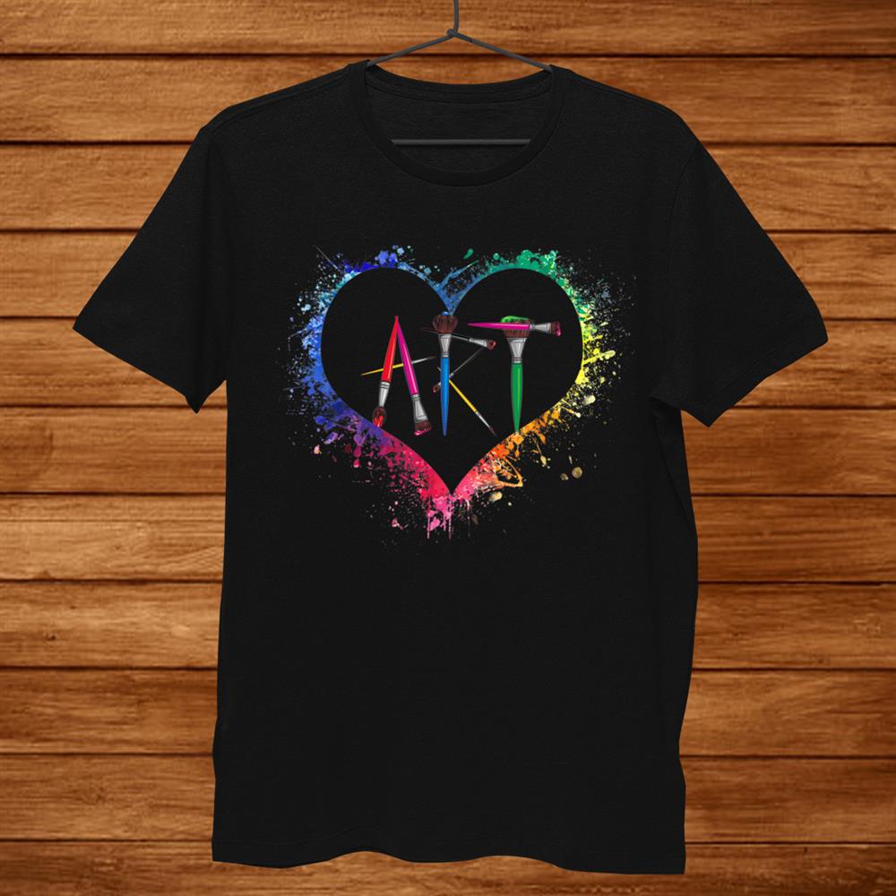 Artist Art Teacher Shirt Colorfull Paint Palette Heart Shirt Artist Art Teacher Shirt Colorfull Paint Palette Heart Shirt