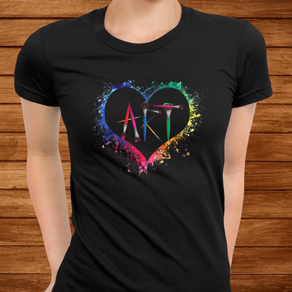 Artist Art Teacher Shirt Colorfull Paint Palette Heart Shirt Artist Art Teacher Shirt Colorfull Paint Palette Heart Shirt
