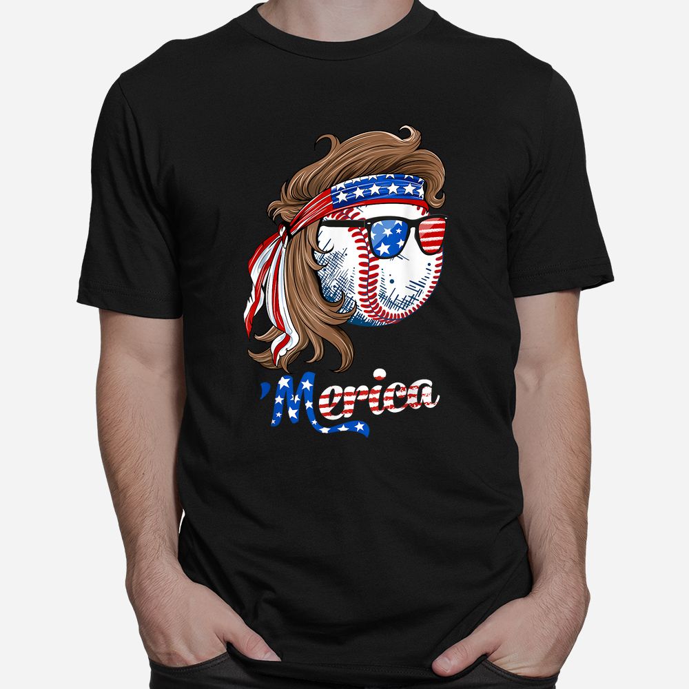 Baseball Mullet American Flag Merica Shirt Baseball Mullet American Flag Merica Shirt