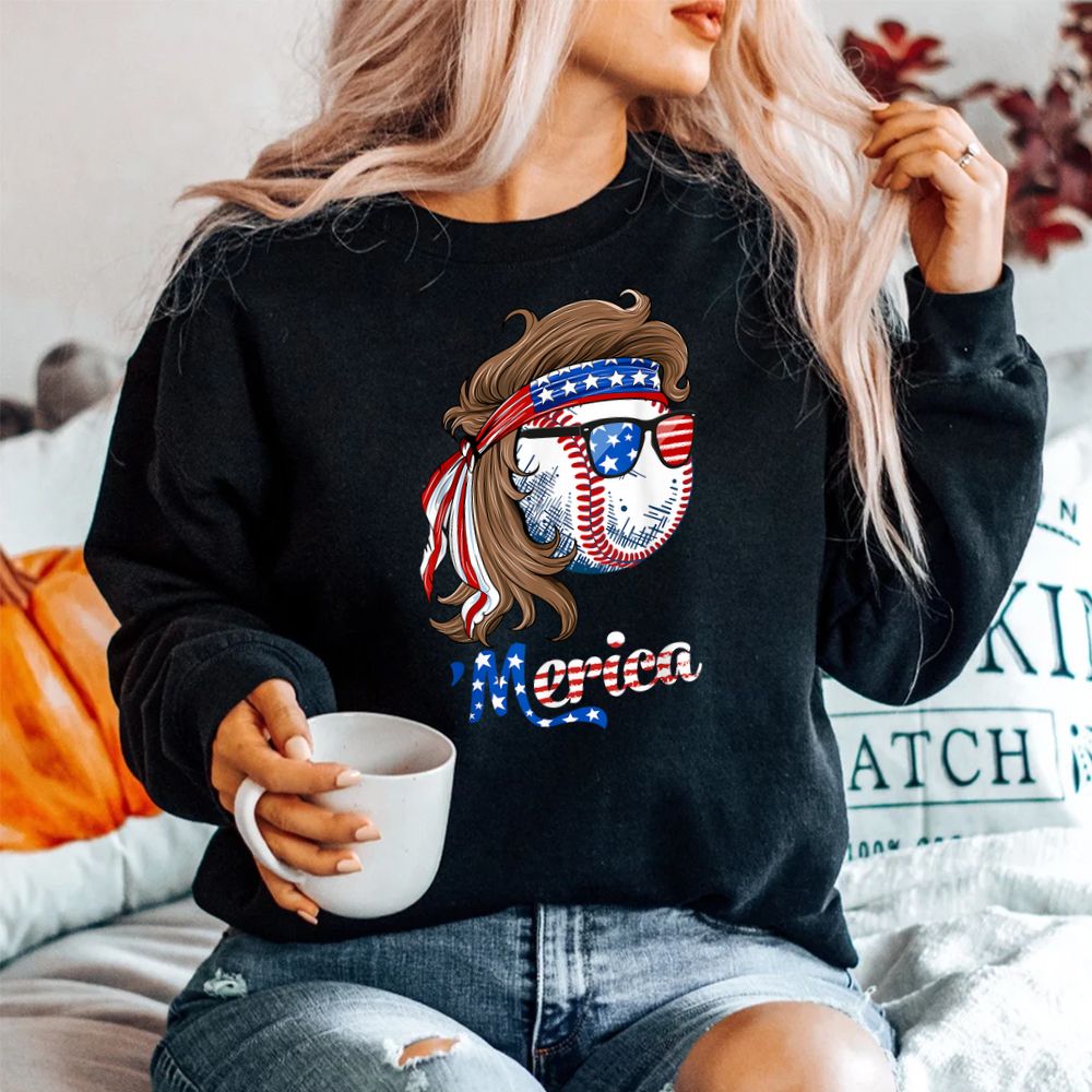 Baseball Mullet American Flag Merica Shirt Baseball Mullet American Flag Merica Shirt
