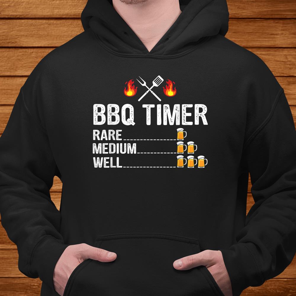 Bbq Timer Barbecue Drinking Grilling Grill Beer Shirt Bbq Timer Barbecue Drinking Grilling Grill Beer Shirt