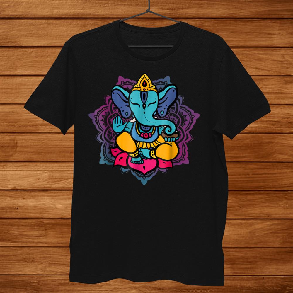 Beautiful Ganesha In Yoga Lotus Meditation Mandala Shirt Beautiful Ganesha In Yoga Lotus Meditation Mandala Shirt