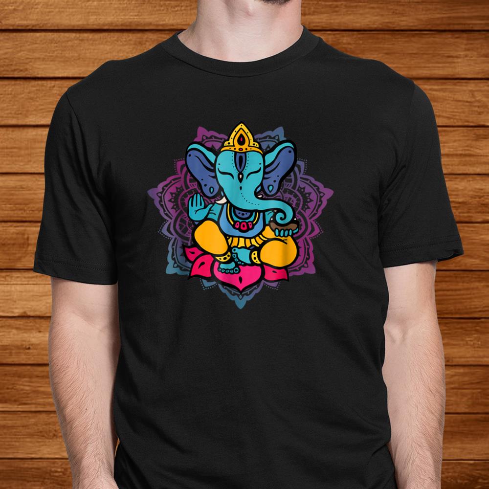 Beautiful Ganesha In Yoga Lotus Meditation Mandala Shirt Beautiful Ganesha In Yoga Lotus Meditation Mandala Shirt