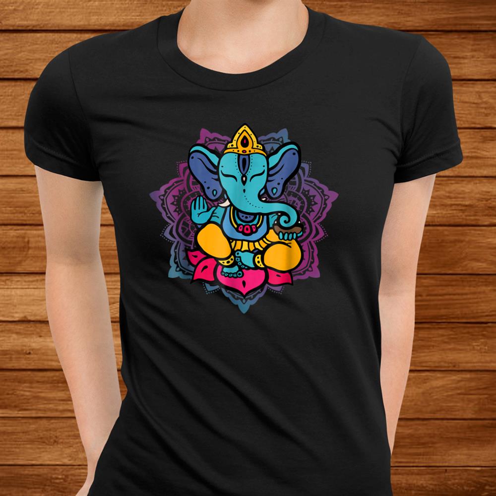 Beautiful Ganesha In Yoga Lotus Meditation Mandala Shirt Beautiful Ganesha In Yoga Lotus Meditation Mandala Shirt