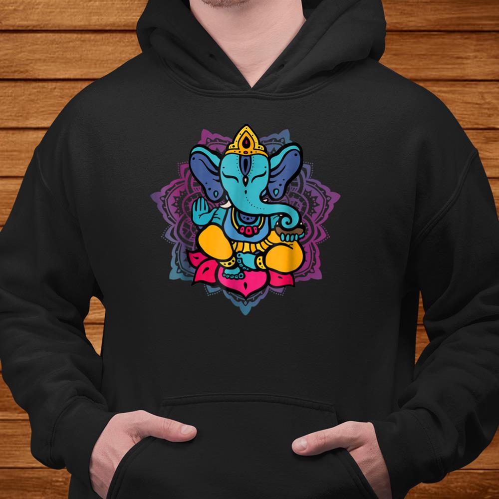 Beautiful Ganesha In Yoga Lotus Meditation Mandala Shirt Beautiful Ganesha In Yoga Lotus Meditation Mandala Shirt