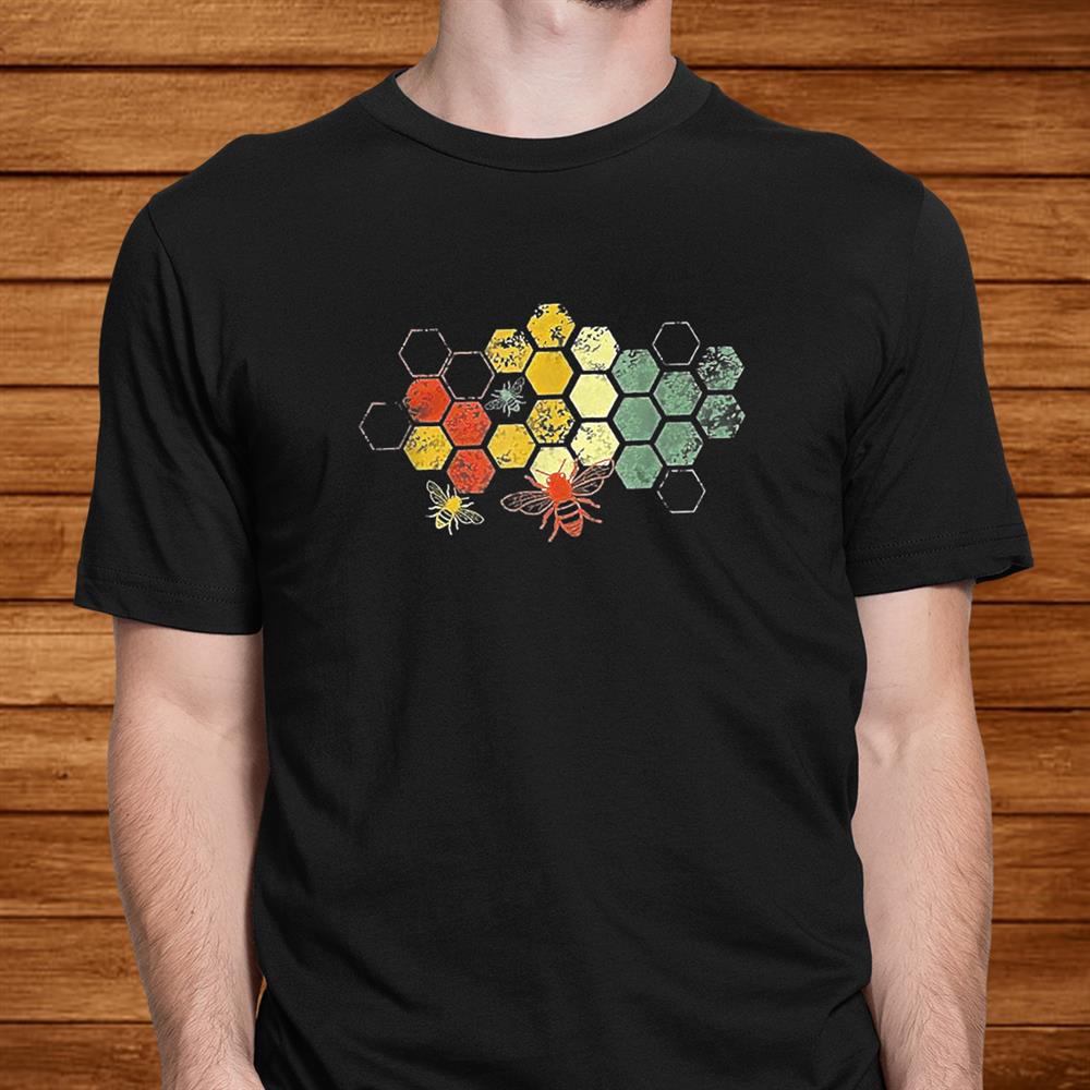 Beekeeper Beekeeping Honey Retro Vintage Honeycomb Shirt Beekeeper Beekeeping Honey Retro Vintage Honeycomb Shirt