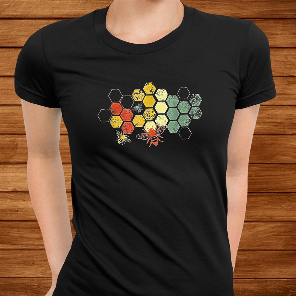 Beekeeper Beekeeping Honey Retro Vintage Honeycomb Shirt Beekeeper Beekeeping Honey Retro Vintage Honeycomb Shirt