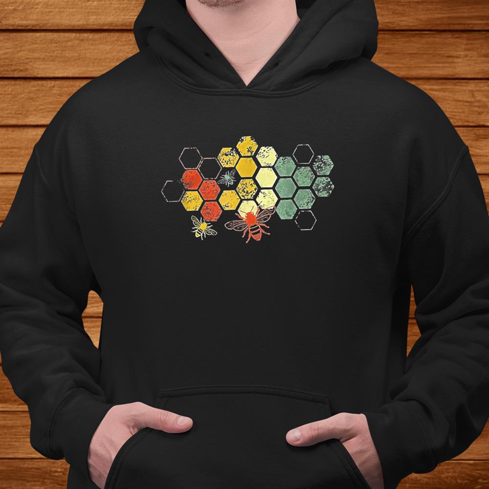 Beekeeper Beekeeping Honey Retro Vintage Honeycomb Shirt Beekeeper Beekeeping Honey Retro Vintage Honeycomb Shirt