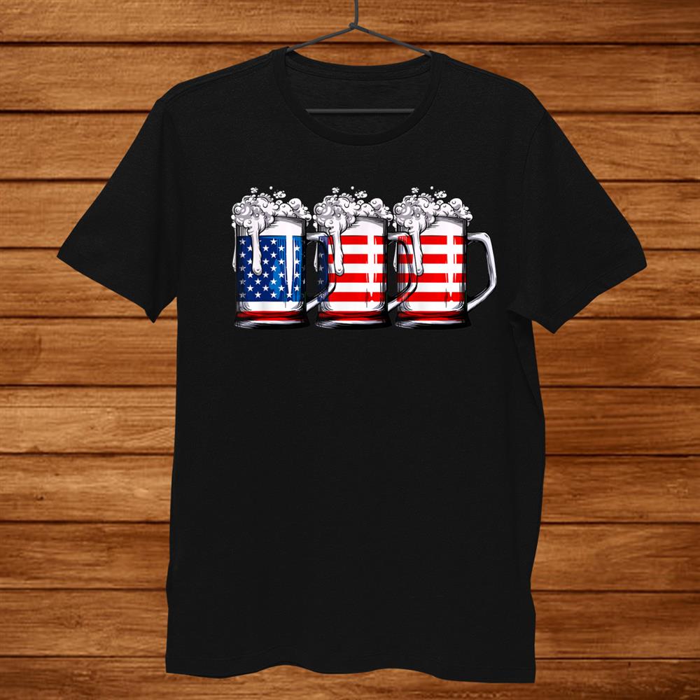Beer American Flag Shirtth Of July Merica Usa Men Beer American Flag Shirtth Of July Merica Usa Men