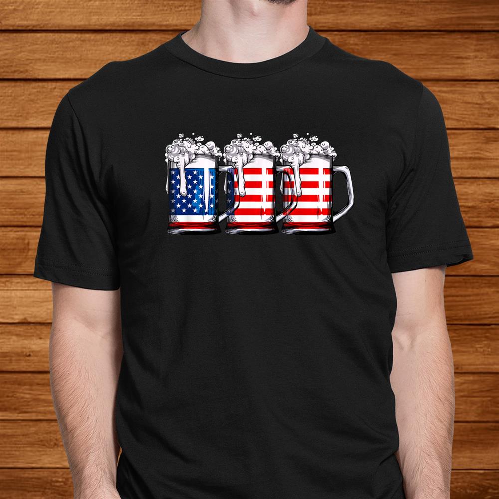 Beer American Flag Shirtth Of July Merica Usa Men Beer American Flag Shirtth Of July Merica Usa Men