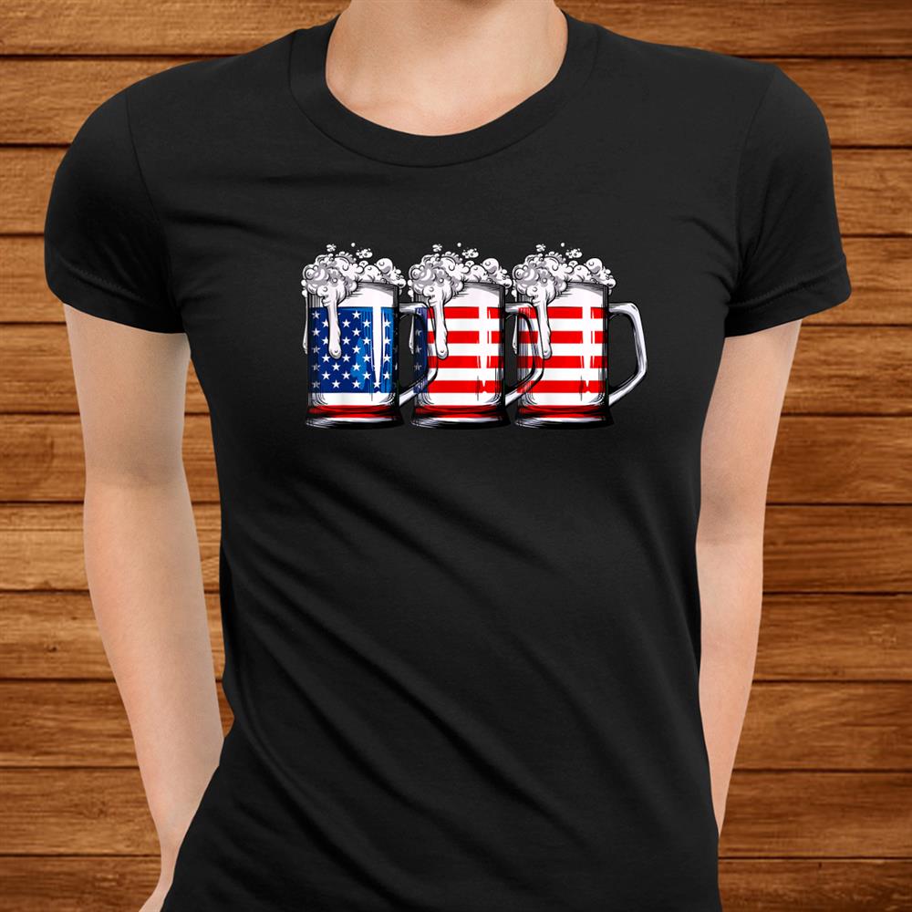Beer American Flag Shirtth Of July Merica Usa Men Beer American Flag Shirtth Of July Merica Usa Men