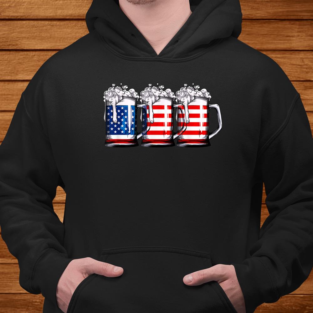 Beer American Flag Shirtth Of July Merica Usa Men Beer American Flag Shirtth Of July Merica Usa Men