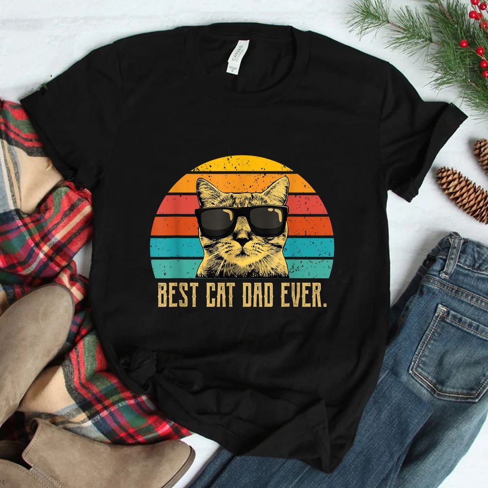 Best Cat Dad Ever Vintage Retro Shirt Best Cat Dad Ever Vintage Retro Shirt