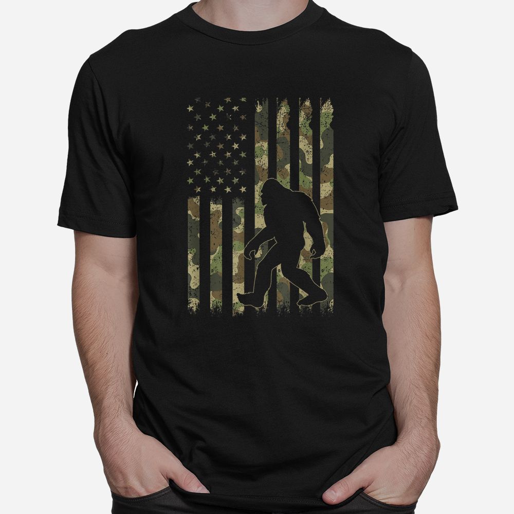 Bigfoot American Flag Camo Shirt Bigfoot American Flag Camo Shirt
