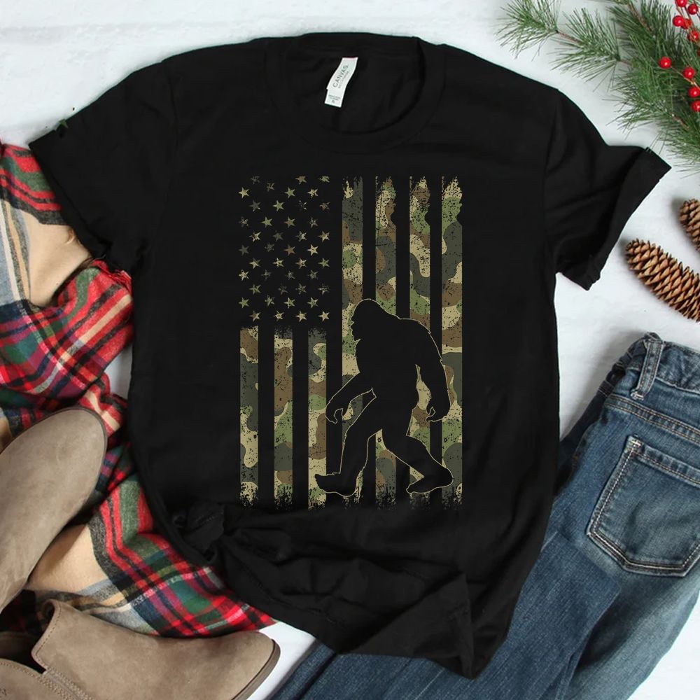 Bigfoot American Flag Camo Shirt Bigfoot American Flag Camo Shirt