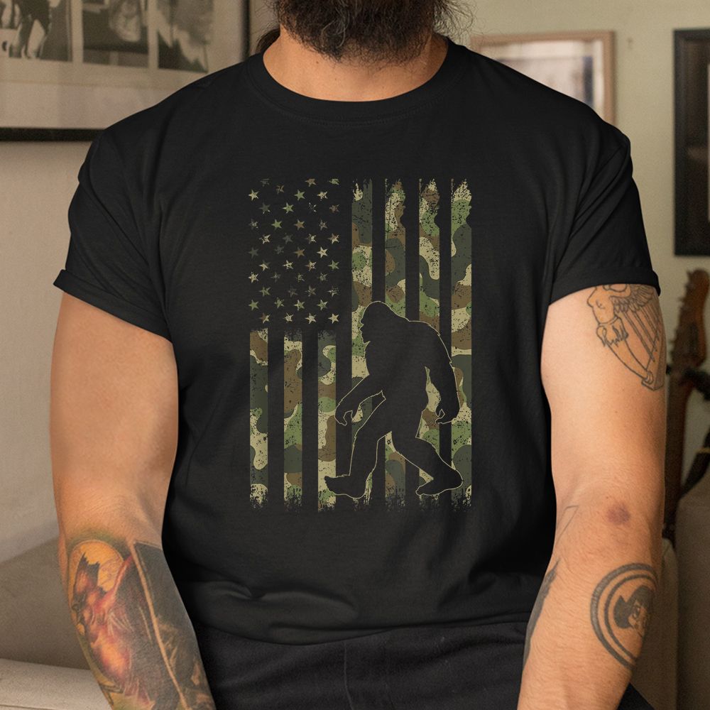Bigfoot American Flag Camo Shirt Bigfoot American Flag Camo Shirt