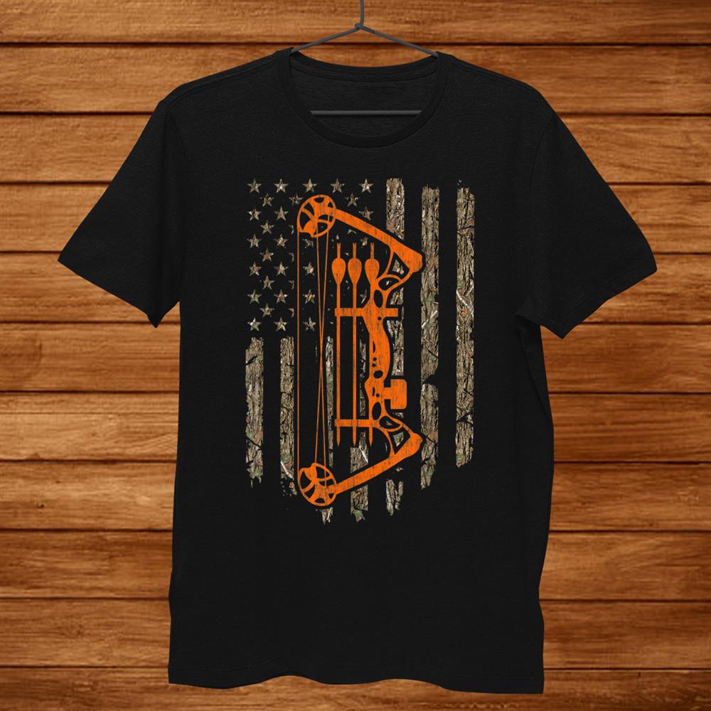 Bow Hunting Gift Usa American Flag Hunter Tree Camouflage Shirt Bow Hunting Gift Usa American Flag Hunter Tree Camouflage Shirt
