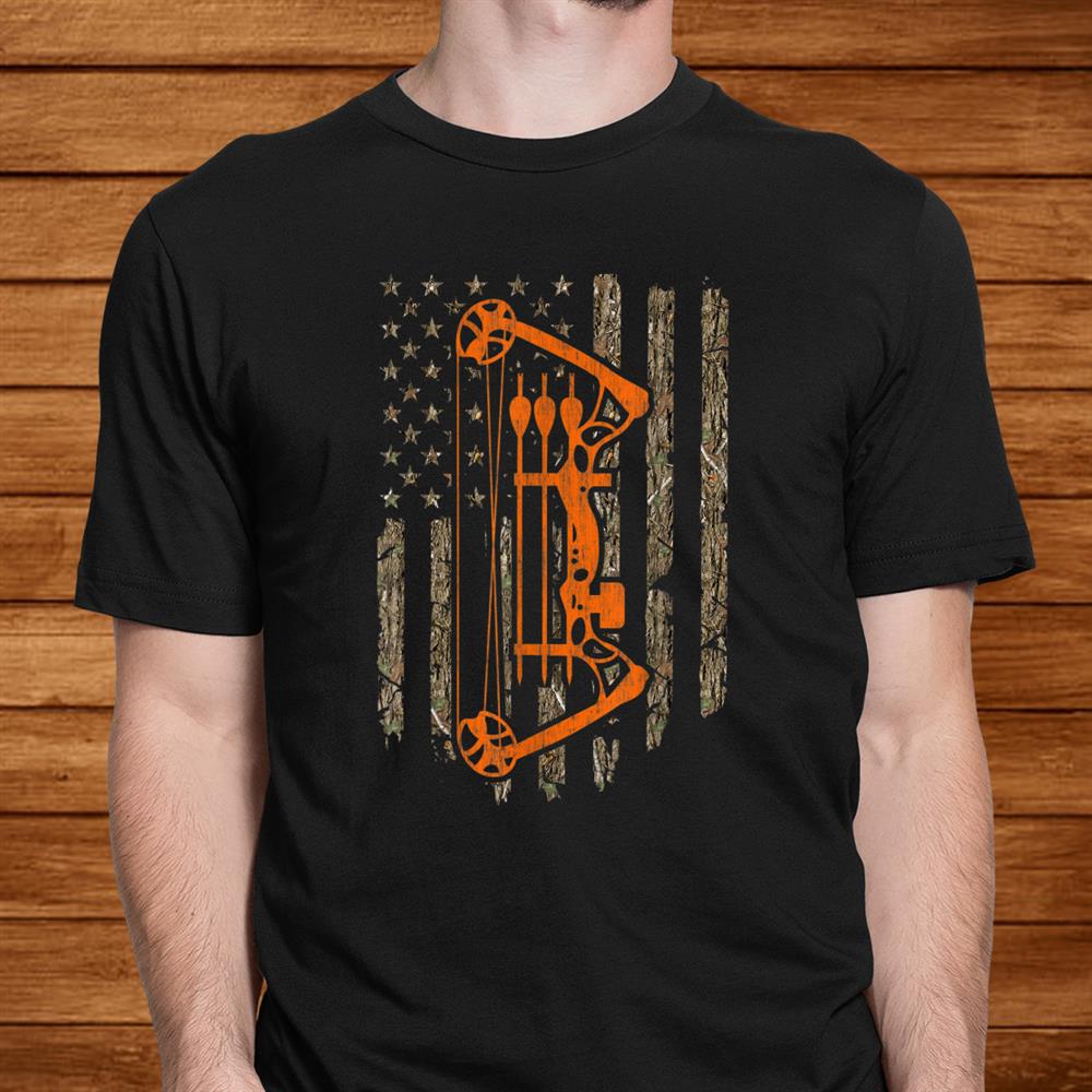 Bow Hunting Gift Usa American Flag Hunter Tree Camouflage Shirt Bow Hunting Gift Usa American Flag Hunter Tree Camouflage Shirt