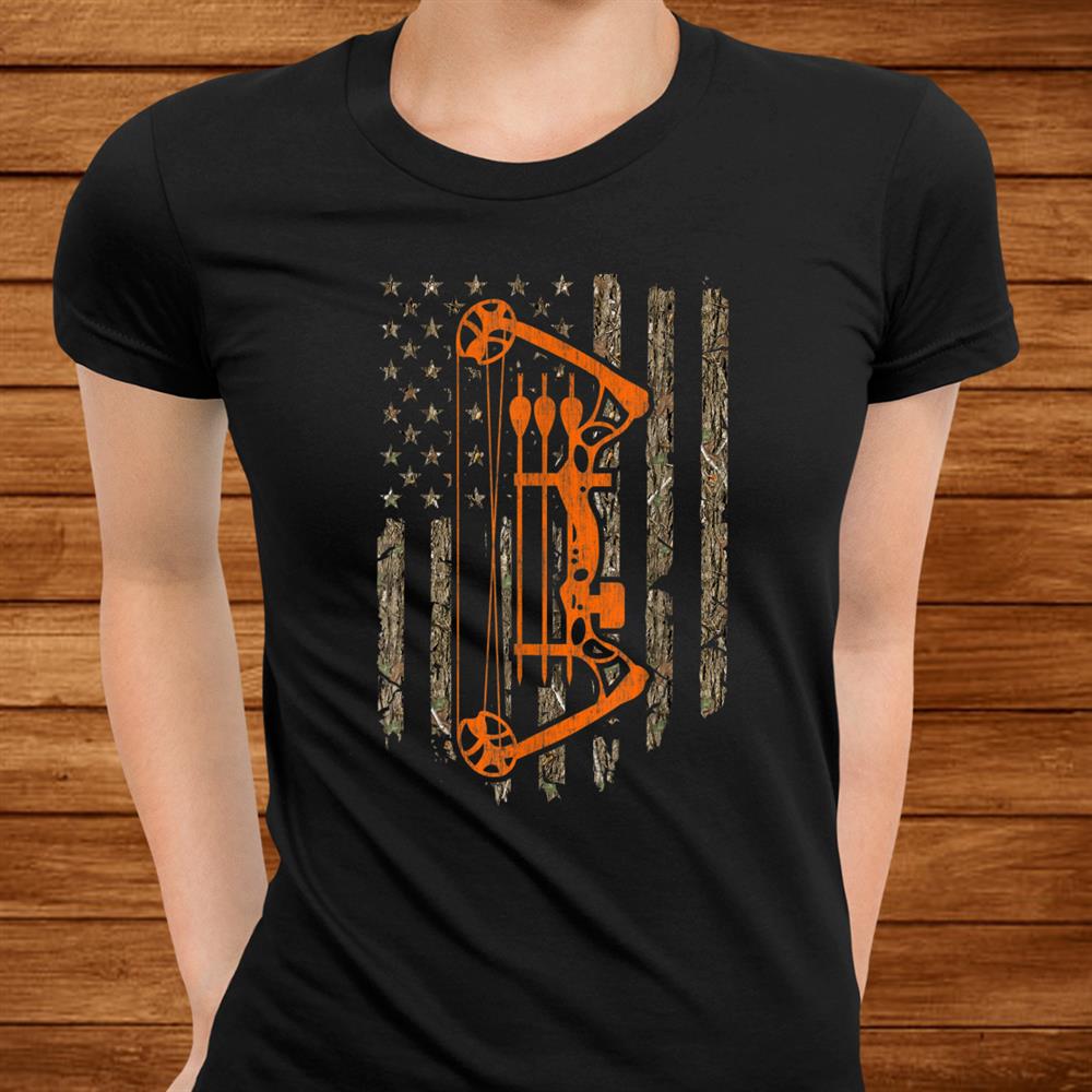 Bow Hunting Gift Usa American Flag Hunter Tree Camouflage Shirt Bow Hunting Gift Usa American Flag Hunter Tree Camouflage Shirt