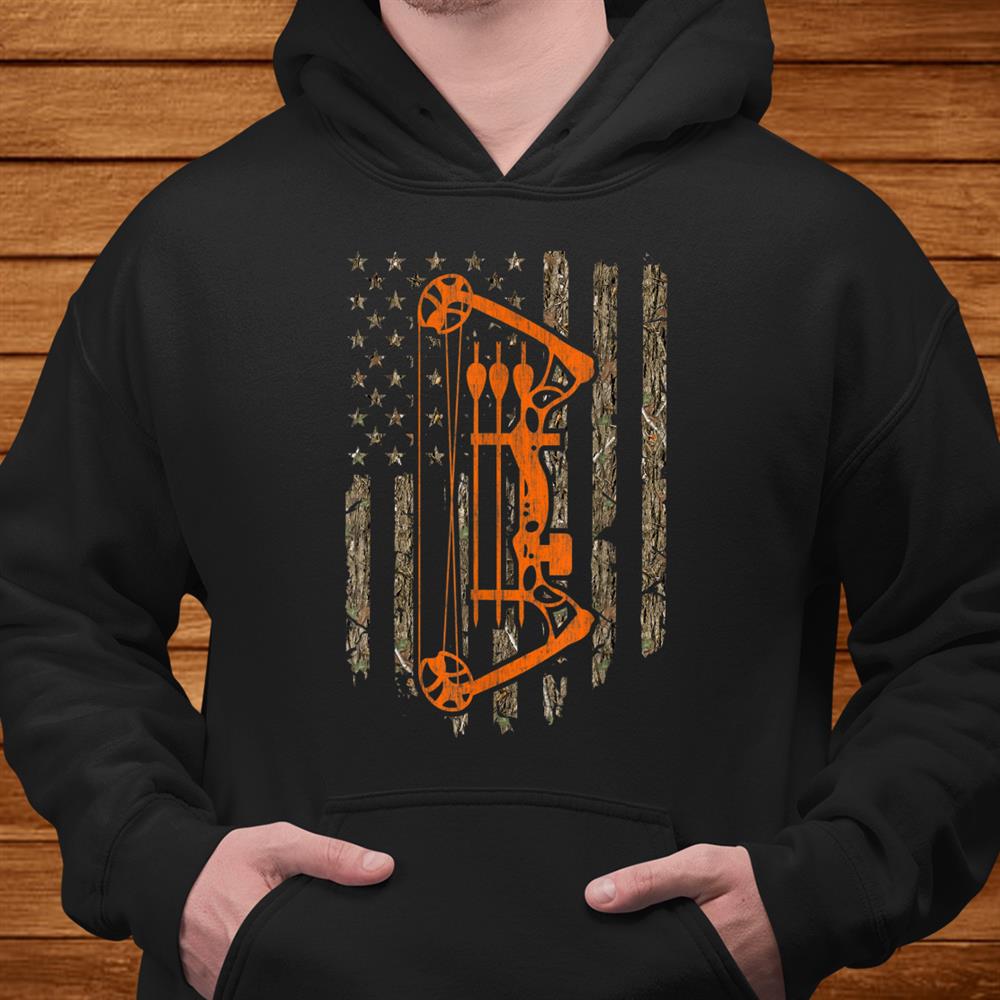 Bow Hunting Gift Usa American Flag Hunter Tree Camouflage Shirt Bow Hunting Gift Usa American Flag Hunter Tree Camouflage Shirt