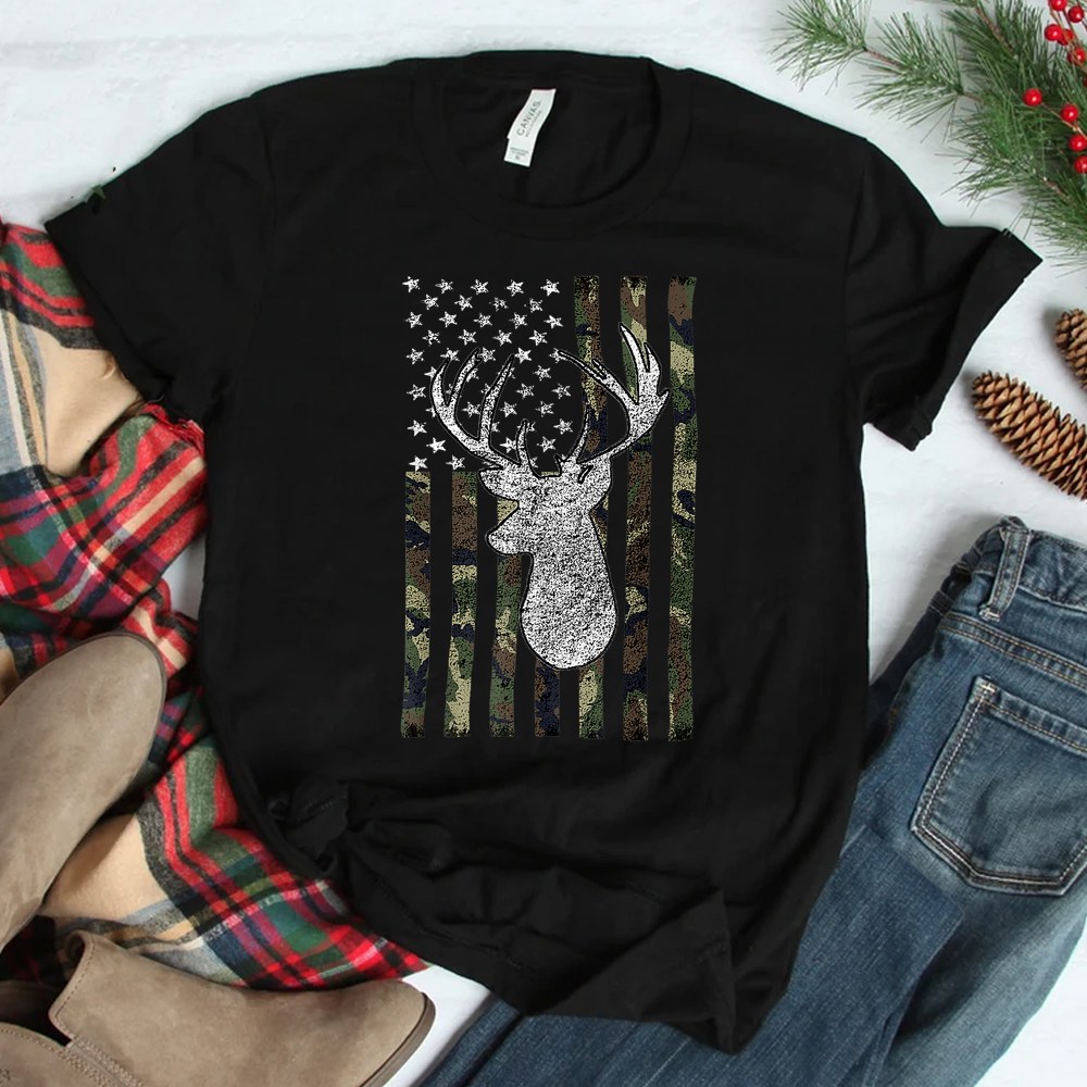 Buck Deer Hunting American Camouflage Usa Flag Shirt Buck Deer Hunting American Camouflage Usa Flag Shirt