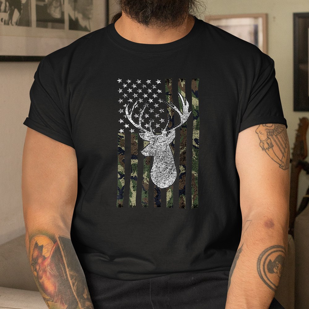 Buck Deer Hunting American Camouflage Usa Flag Shirt Buck Deer Hunting American Camouflage Usa Flag Shirt