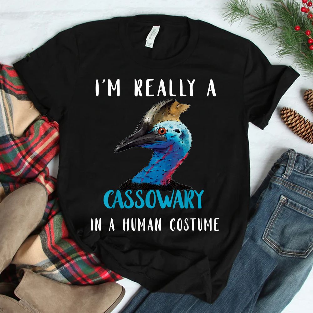 Cassowary In Human Costume Casque Cassowary Lover Birds Shirt Cassowary In Human Costume Casque Cassowary Lover Birds Shirt