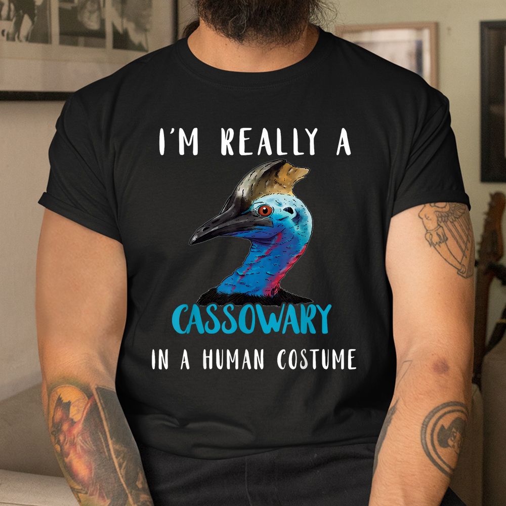 Cassowary In Human Costume Casque Cassowary Lover Birds Shirt Cassowary In Human Costume Casque Cassowary Lover Birds Shirt