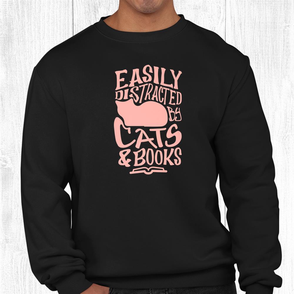 Cats And Books Cute Kitty Reading Shirt Cats And Books Cute Kitty Reading Shirt