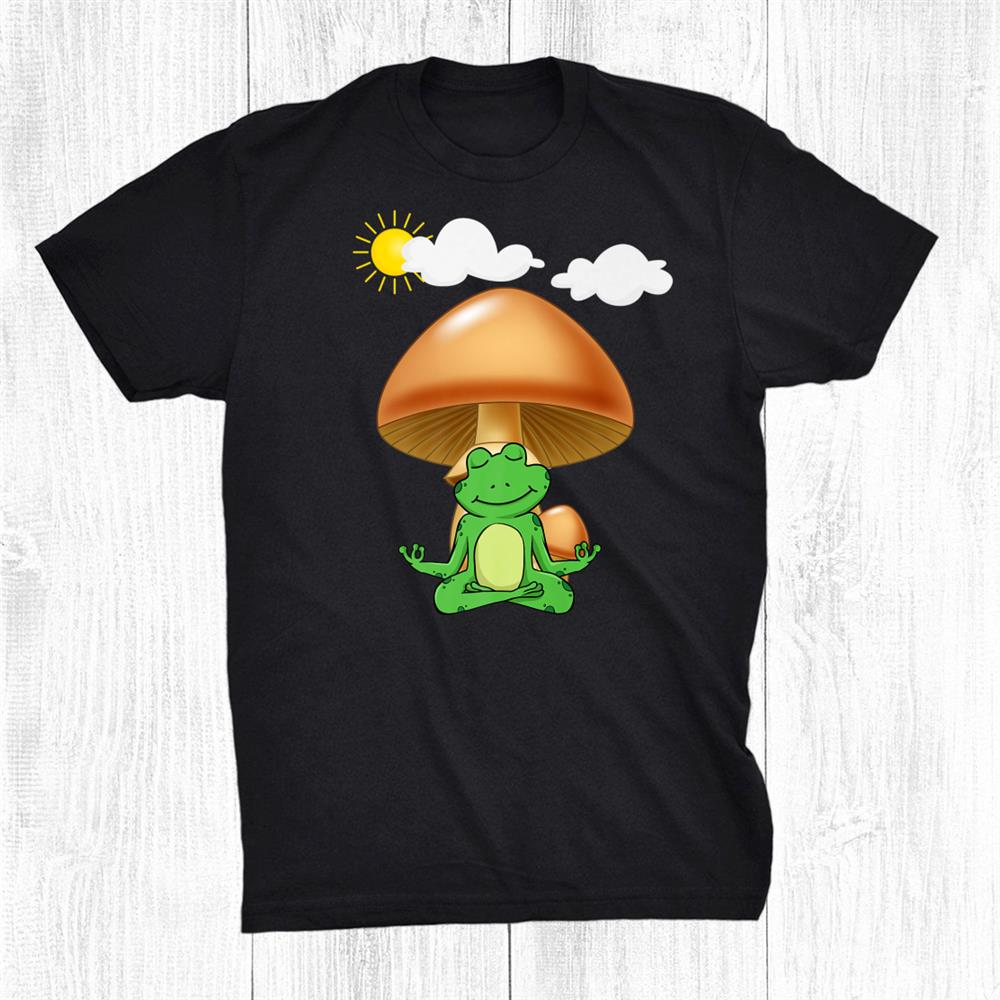 Cottagecore Aesthetic Frog Do Yoga Under The Mushroom Shirt Cottagecore Aesthetic Frog Do Yoga Under The Mushroom Shirt
