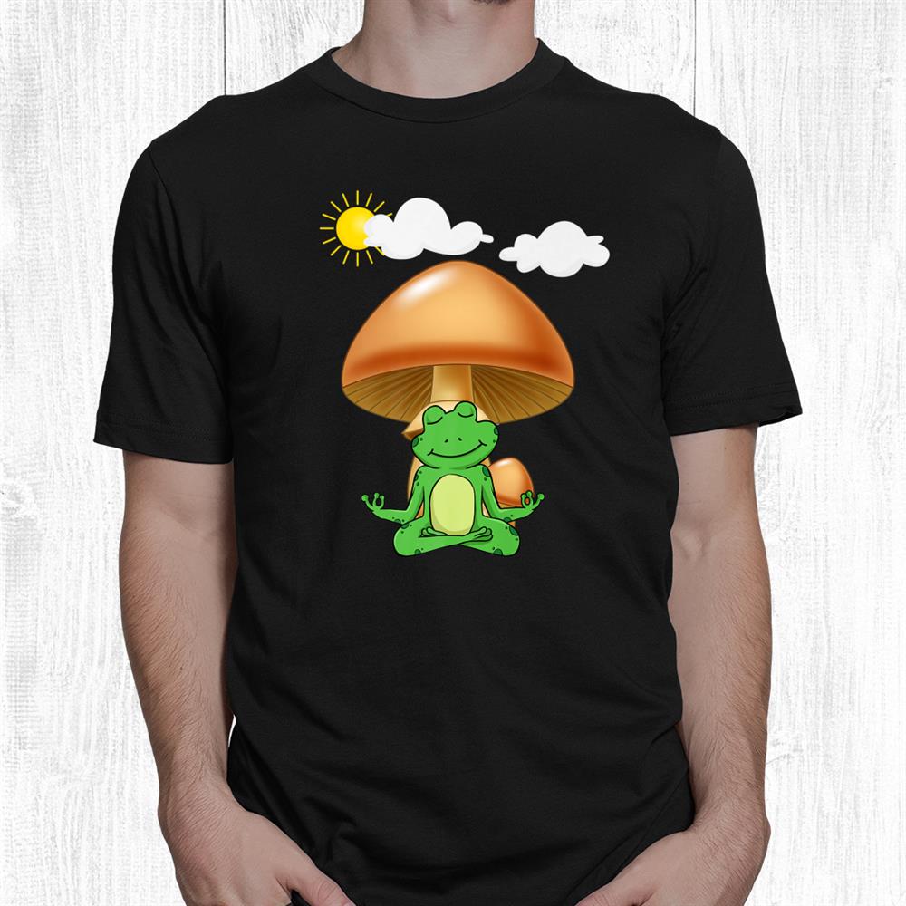 Cottagecore Aesthetic Frog Do Yoga Under The Mushroom Shirt Cottagecore Aesthetic Frog Do Yoga Under The Mushroom Shirt