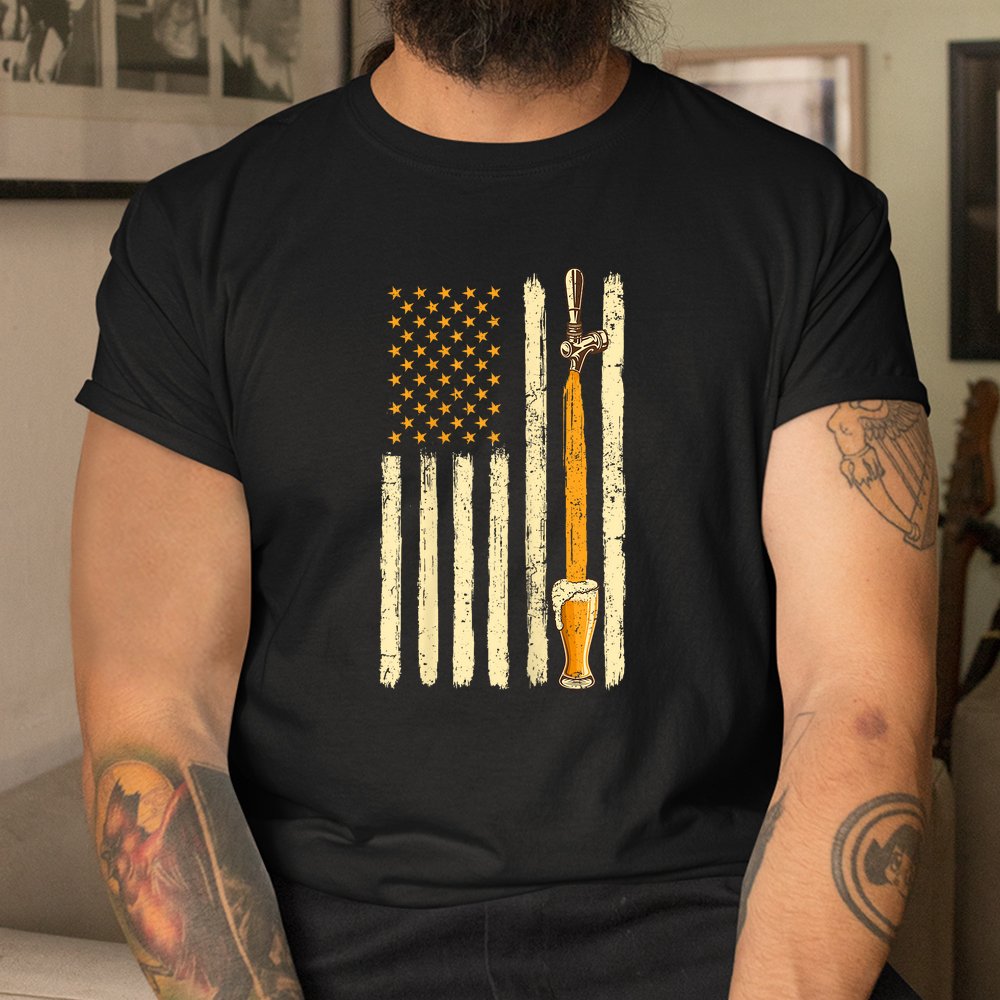 Craft Beer Tap Distressed American Flag Patriotic Alcohol Shirt Craft Beer Tap Distressed American Flag Patriotic Alcohol Shirt
