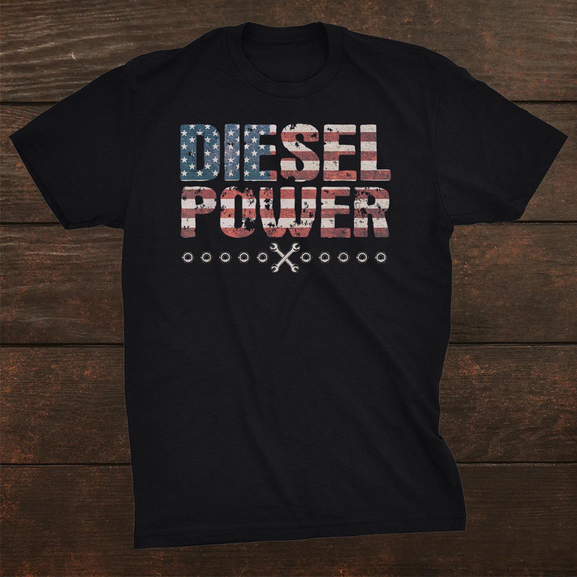 Diesel Mechanic Power Patriotic American Flag Shirt Diesel Mechanic Power Patriotic American Flag Shirt