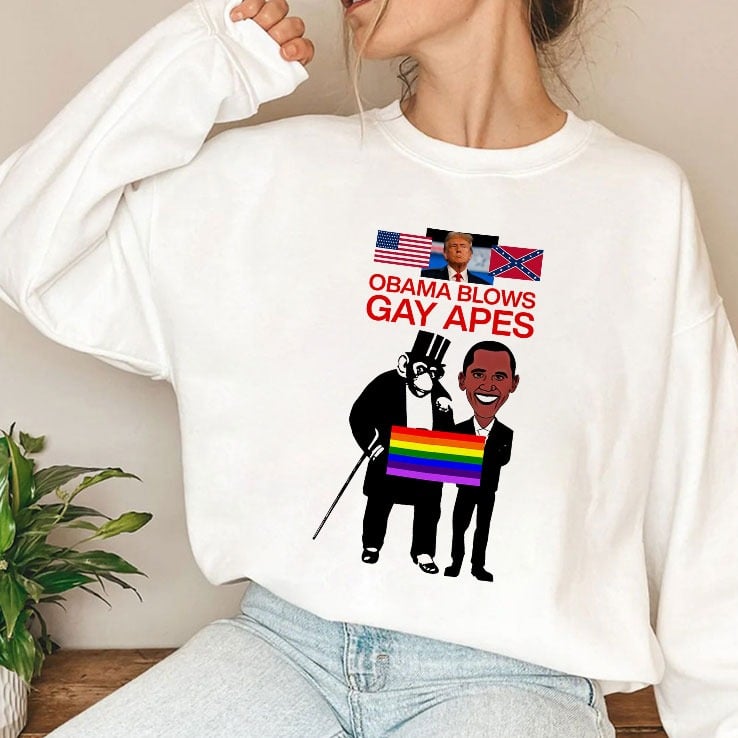 Donald Trump Obama Blows Gay Apes T Shirt Donald Trump Obama Blows Gay Apes T Shirt