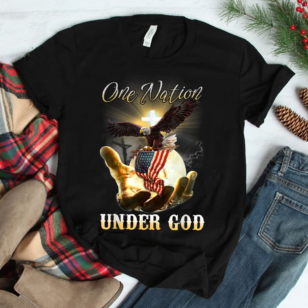 Eagle USA Christian Patriot One Nation Under God Shirt Eagle USA Christian Patriot One Nation Under God Shirt