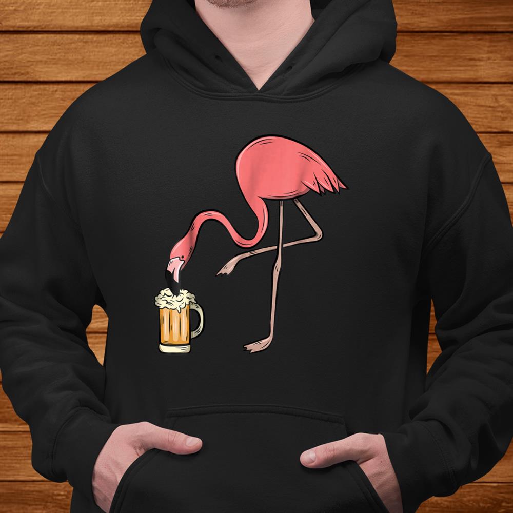Flamingo Drinking Beer Funny Pink Flamingo Shirt Flamingo Drinking Beer Funny Pink Flamingo Shirt