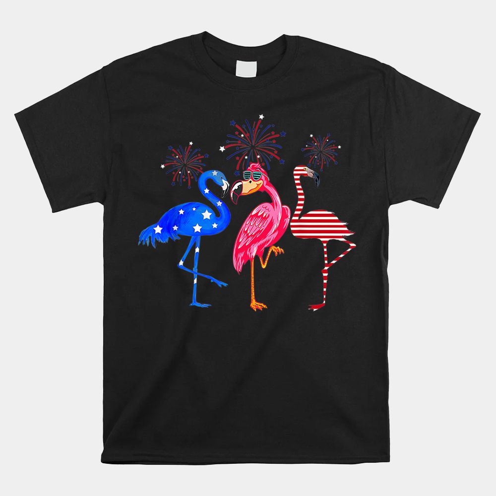 Flamingo Fireworks Red White Blue Shirt Flamingo Fireworks Red White Blue Shirt