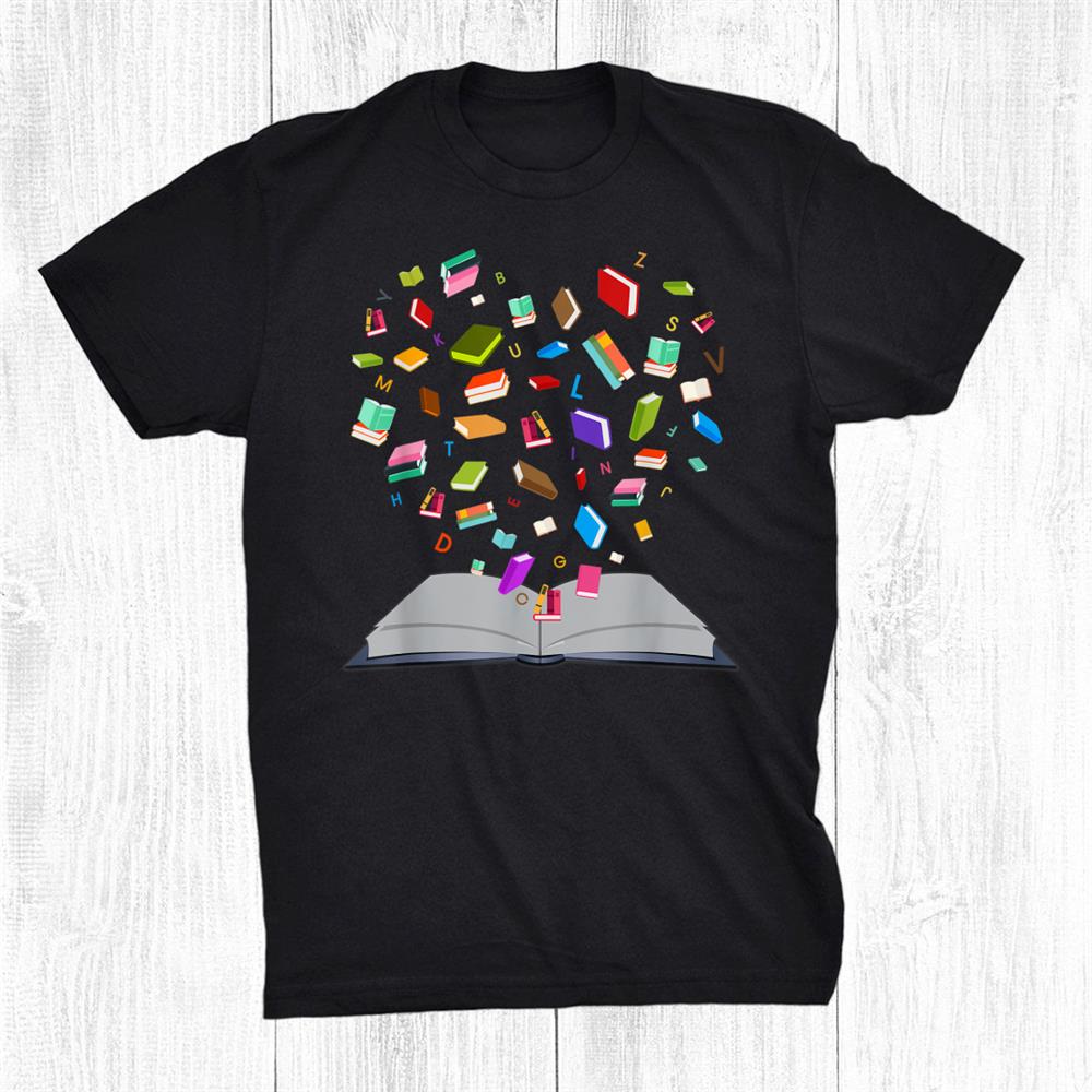 Flying Books Flying Books Heart Shape Shirt Flying Books Flying Books Heart Shape Shirt