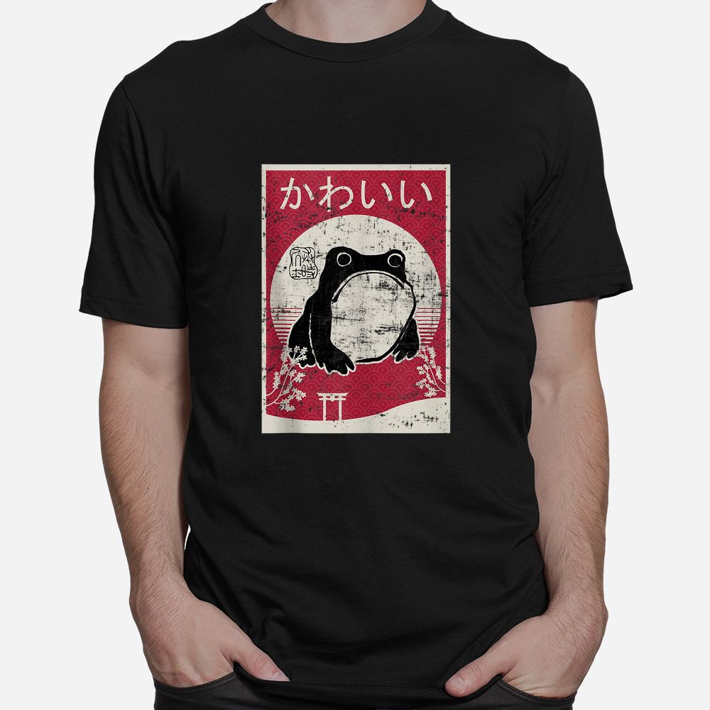 Grumpy Frog Retro Woodblock Vintage Ukiyo Japanese Shirt Grumpy Frog Retro Woodblock Vintage Ukiyo Japanese Shirt