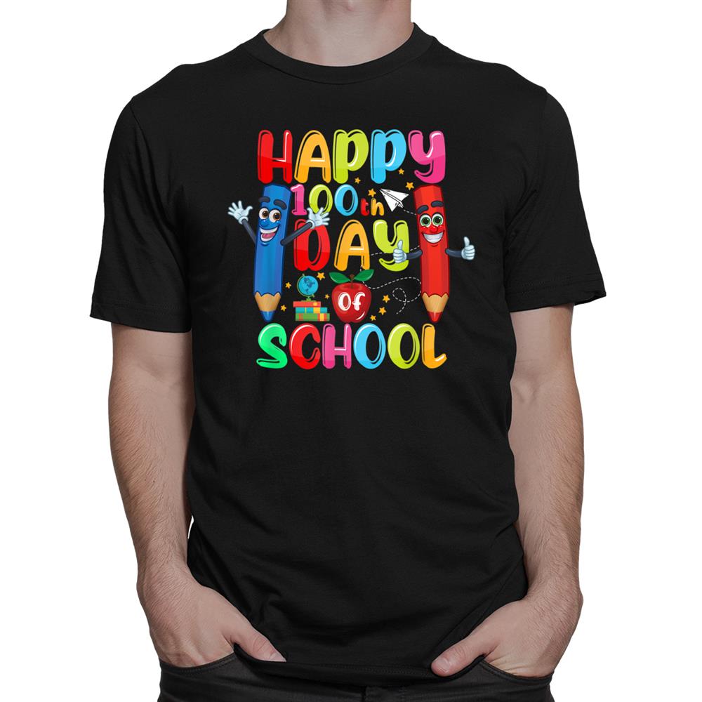 Happy00th Day Of School Student Teacher Gift Women Kids Shirt Happy00th Day Of School Student Teacher Gift Women Kids Shirt